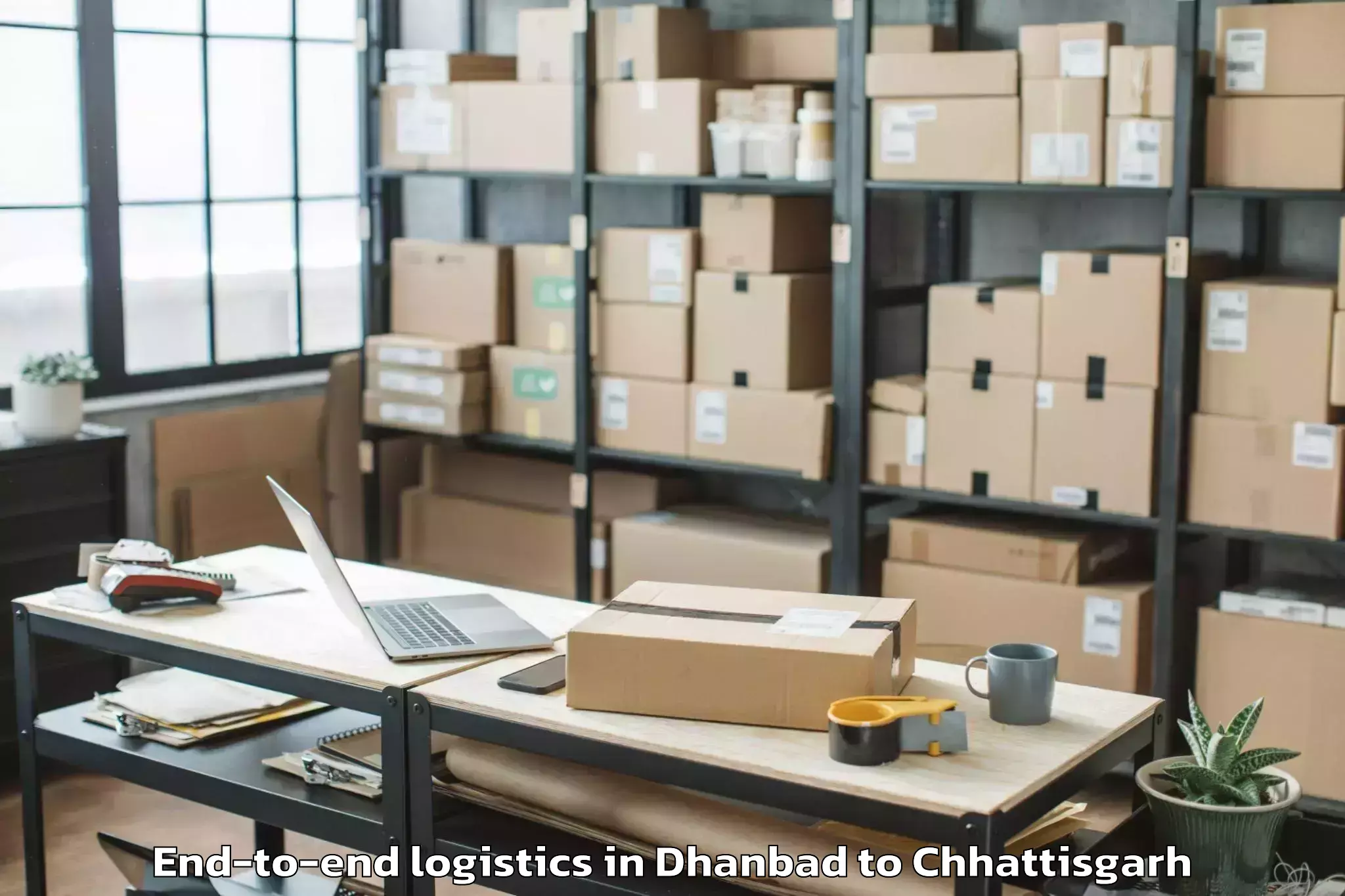 Leading Dhanbad to Balod End To End Logistics Provider